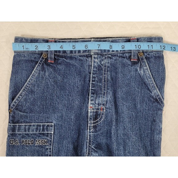 US Polo Assn Boy's Cargo Denim Jeans Stitch and Print Detail 8-Pocket Size 6 - Picture 11 of 16